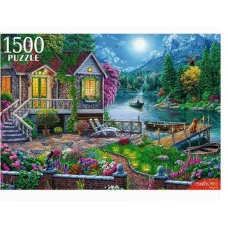 ПАЗЛЫ 1500 элементов. ФП1500-0680 ДОМИК У ЛУННОГО ОЗЕРА