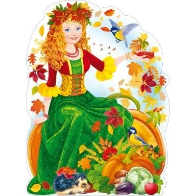 Плакат "Девушка-Осень" А2 Открытая планета 84402