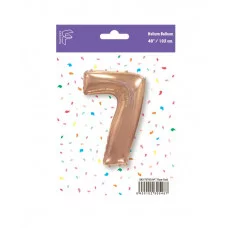 Шар (40\'\'/102 см) Цифра, 7, Розовое Золото, 1 шт. в уп. B901767RG
