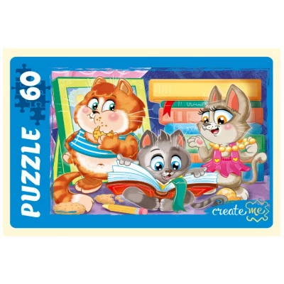 ПАЗЛЫ 60 элементов. ЗАБАВНЫЕ КОТИКИ №1 (Арт. П60-6307)