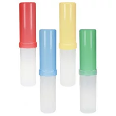 Пенал-тубус АССОРТИ  "Стандарт плюс" прозрачный+цветной прозрачный (ПН-2851), пластик ПН-2851