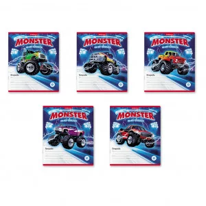 Тетрадь 18л линейка мелов "Monster Car" ассорти (5диз) ERICH KRAUSE 49204 022950