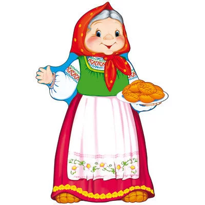 Ф-7219 Плакат вырубной А3. Бабка (с блестками в лаке)