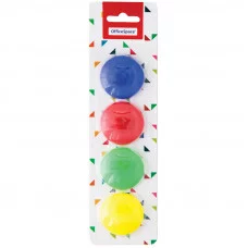 Магнит для досок OfficeSpace 40мм 4шт. блистер европодвес Спейс 256237