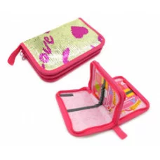 Пенал 2 отд. BY-215 С ПАЙЕТКАМИ с внутреннним оформлением, без наполнения (1/1/120) 311260