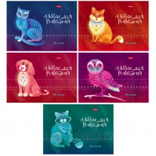 Альбом для рисования 20л А4 на скрепке Hatber Зоомагия 317632