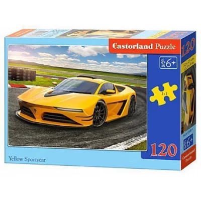 Пазлы 120 "Жёлтый спорткар" В-13500