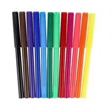 Фломастеры с вентилир колпачком 12цв. МИЛИТАРИ (ФВ-2568) в картон.коробке, ФВ-2568