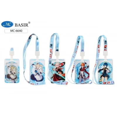 Бейдж для пропусков, проездных: АНИМЕ вертикальный с рисунком ассорти МС-6640