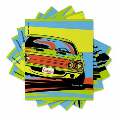 Тетрадь общая ученическая ErichKrause Neon Car 48 листов клетка глянцевая ламинация 60601