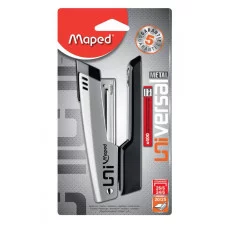 Степлер №24/6, 26/6 металлический MAPED "Universal Metal" + 400 скоб, до 25 листов, серый, 539200, 039200