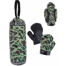 Набор для бокса. "Военный" (груша 31 см, перчатки, в сетке) ( Арт. Y22838024) Y22838024