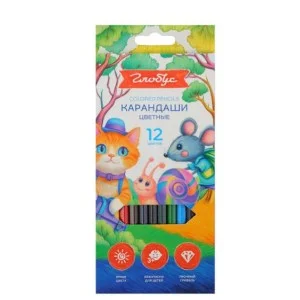 Карандаши 12цв карт упак е/п ГЛОБУС КЦ12 098906