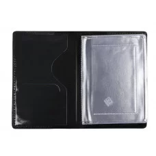 Обложка для автодокументов OfficeSpace "Denim", экокожа, коралл 358402