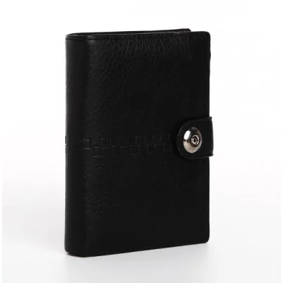 Портмоне муж (3в1) Борис, 10,5*2,5*14 см, 2 отд, д/авто, д/паспорта, на магните, черный 9731082