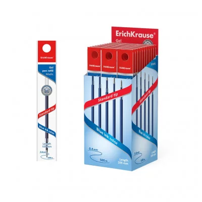 Стержень гелевый 0.5 ErichKrause 109 мм для автоматических ручек R-301 Gel Matic цвет чернил синий 46975