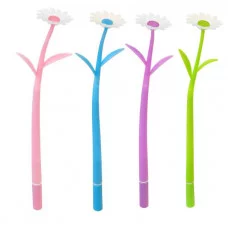 Ручка гелевая-прикол МИКС Ромашки, меняет цвет при ультрафиолете 4519086