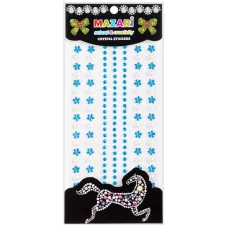 Стразы-наклейки M-8711 акриловые ЦВЕТЫ+КРУГ, 133шт. M-8711