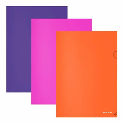 Папка-уголок пластиковая ErichKrause Soft Caribbean Sunset, A4, непрозрачный, ассорти 55160