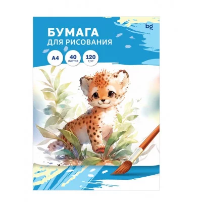 Папка для рисования А4, 40л., BG, 120г/м2 365259