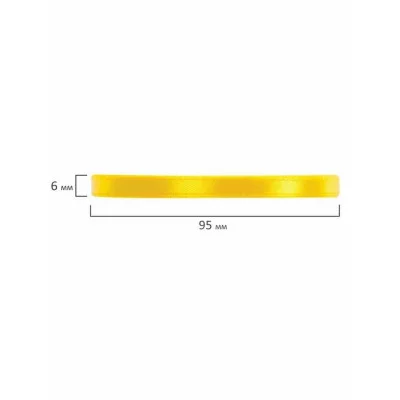 Лента атласная ширина 6 мм, ЖЕЛТЫЙ СПЕКТР ассорти, без выбора цвета, 1шт по 23 м, BRAUBERG, Разбор591495