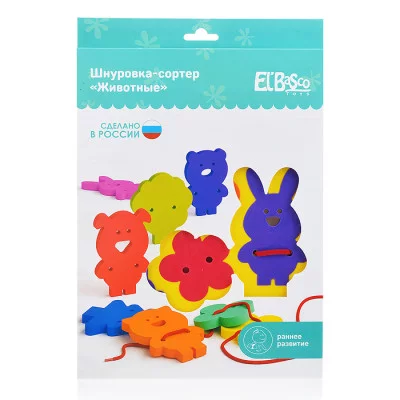 Шнуровка-сортер "Животные" 01-007