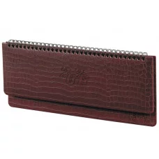 Планинг датированный 2026 305х140 мм BRAUBERG "Comodo", под кожу, темно-коричневый, 117222