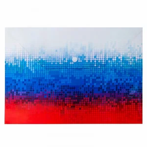 Папка-конверт с кнопкой А4,"Пиксели", пластик, 180 мкм. 2312