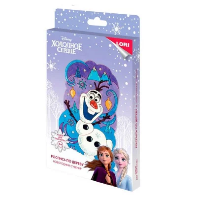 Роспись по дереву.Новогодний сувенир "Олаф" Disney Фнд-036