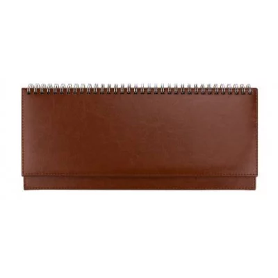 ПЛАНИНГ 56 л. недатир. TOUCH SKIN - CHOCO (56-3199)гребень,кожзам(коричневый),отстрочка, 300х130мм 56-3199