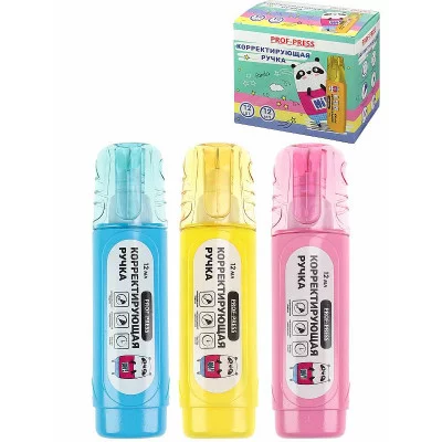 Корректирующая ручка (КЖ-3052) 12 мл, металич. наконечник, цвет ассорти, КЖ-3052