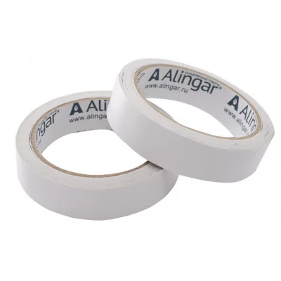 Клейкая лента двусторонняя Alingar, 24 мм*14м основа полипропилен белая AL1755