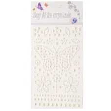 Наклейки-стразы Alingar, акриловые, пакет с европодвесом, "Бабочки" AL9592