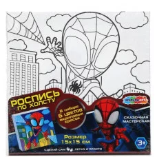 Холст по контуру 15*15 см спайди МУЛЬТИ АРТ 392562