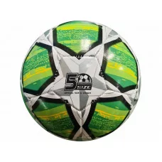Мяч футбольный, белый с зеленым, PVC, №5, окружность 68-70см., 280-300гр., (Арт. МБ-2416) МБ-2416