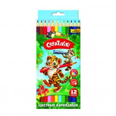 Набор цветн. каранд Creativiki 12 цв. шестигранные дерев. Creativiki 162103