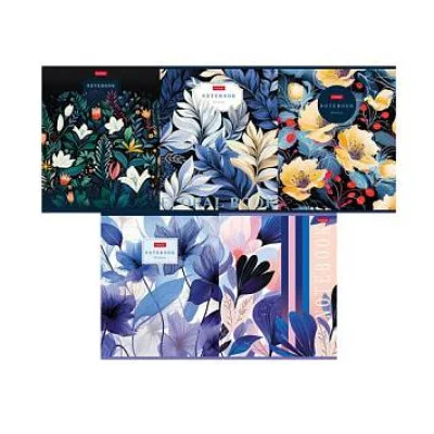 Тетрадь 80л А5ф клетка 65г/кв.м на скобе мат.ламин. серия -Floral dreams- ТК8383