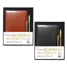 Набор подарочный QD-19103 Бизнес Записная книжка А5 140л. клетка, твердая обложка к/зам+ручка, цвета ассорти 1 40 327823