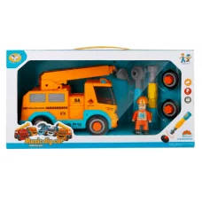 Игровой набор JIALEGU TOYS "Строительный кран" (20 см, шуруповёрт, инструм., звук, фигурка водителя) (10720010/091221/3011587/1, КИТАЙ) C22698/A1373873M-W