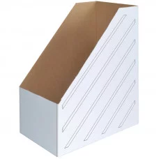 Накопитель-лоток архивный OfficeSpace (микрогофрокартон), ширина 150мм, белый Спейс 225422