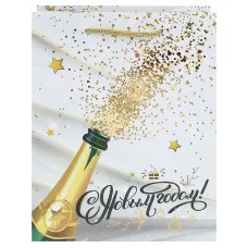 Dream Cards Пакет подар.с мат.лам.и тис.ф.18x23x10см(M) Брызги шампанского 190г ПКП-6642