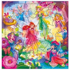 Пазл фигурный на подложке. 45 деталей. Лесные феи. 30х30,5 см. ГЕОДОМ