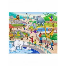 Пазл-рамка с фигурными элементами "Зоопарк" (Арт. П20-9357) П20-9357