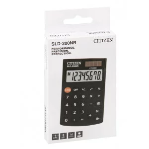 Калькулятор карманный Citizen SLD-200NR, 8 разрядов, двойное питание, 62*98*10мм, черный 268474