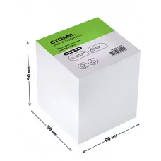 Блок для записей СТАММ "Престиж", 9*9*9см, белый 331323