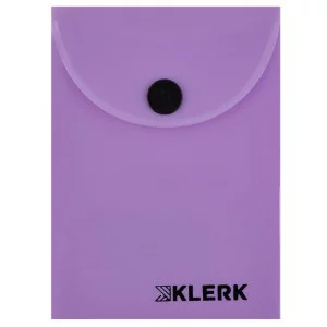 Папка-конверт на кноп А7 (75*105мм) 0,18мм KLERK Pastel 241319 непрозрачная лаванда 241319