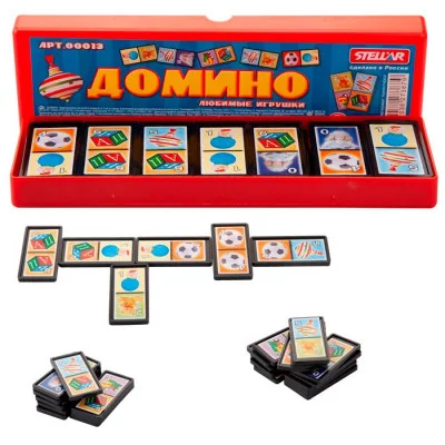 Домино Любимые игрушки футляр 00013 1шт