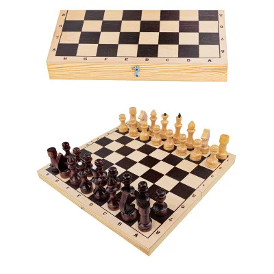 ШАХМАТЫ ОБИХОДНЫЕ ЛАКИРОВАННЫЕ С ДОСКОЙ 290х145 мм (Арт. ИН-7520)