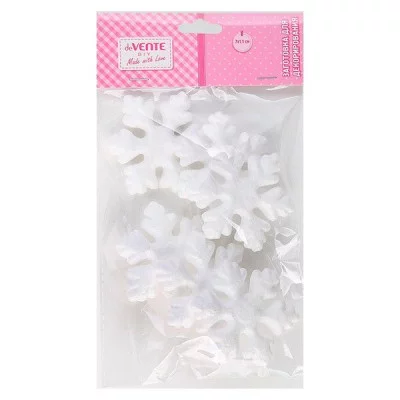 Заготовка для декор пенопласт "Снежинки" 70*11мм 6шт/уп DEVENTE 8003109 182075