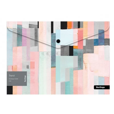 Папка-конверт на кнопке Berlingo "Trend" А4, 180мкм, с рисунком 327122